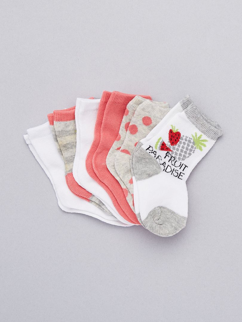 Pack de 6 pares de calcetines GRIS - Kiabi