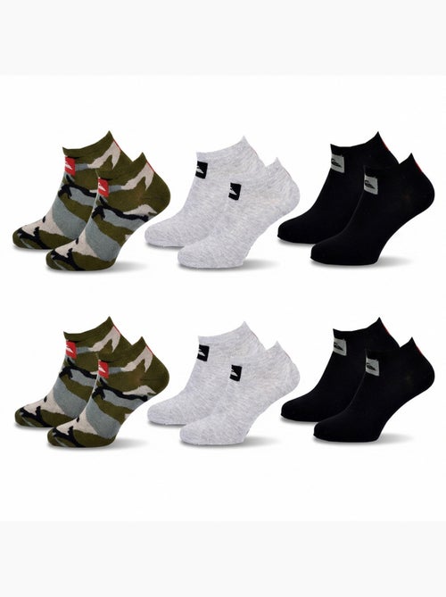 Pack de 6 pares de calcetines hombre Sneaker Sport QUIKSILVER - Kiabi Pack de 6 pares de calcetines hombre Sneaker Sport QUIKSILVER - Kiabi