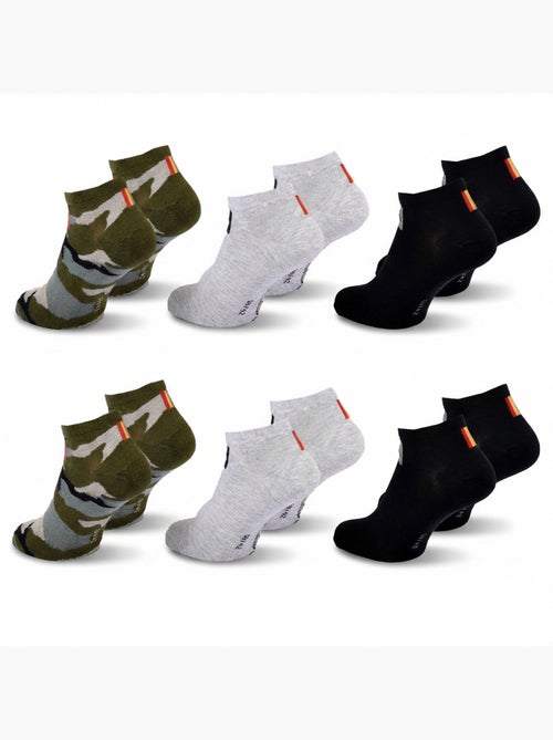 Pack de 6 pares de calcetines hombre Sneaker Sport QUIKSILVER - Kiabi Pack de 6 pares de calcetines hombre Sneaker Sport QUIKSILVER - Kiabi