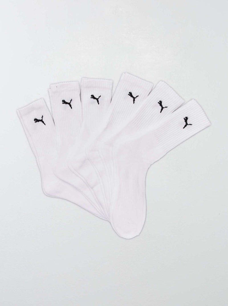 Pack de 6 pares de calcetines 'Puma' BLANCO - Kiabi