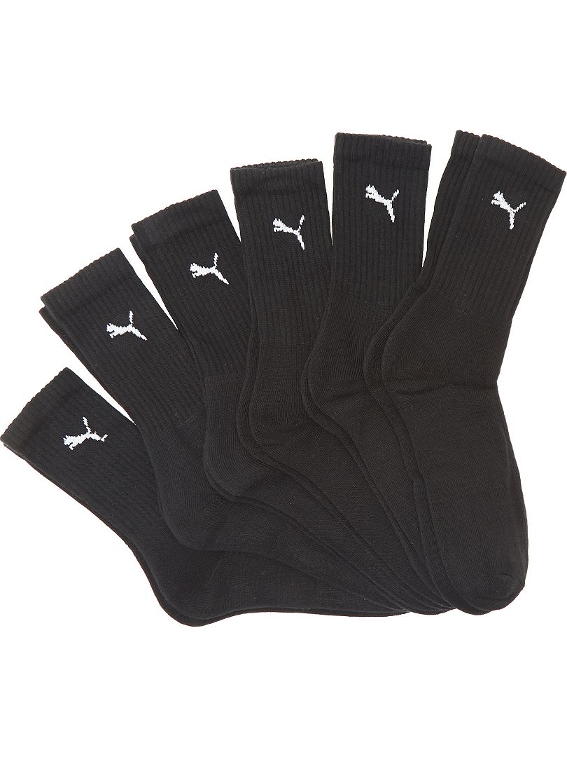 Pack de 6 pares de calcetines 'Puma' negro - Kiabi