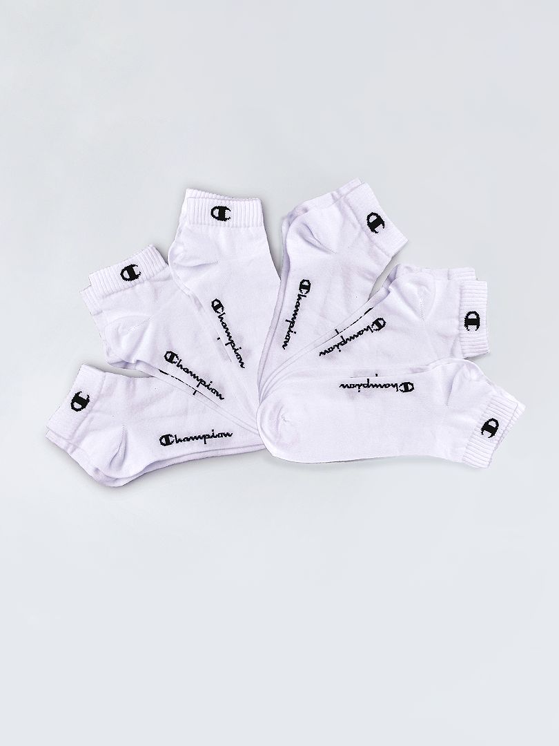 Pack de 6 pares de calcetines tobilleros 'Champion' blanco - Kiabi
