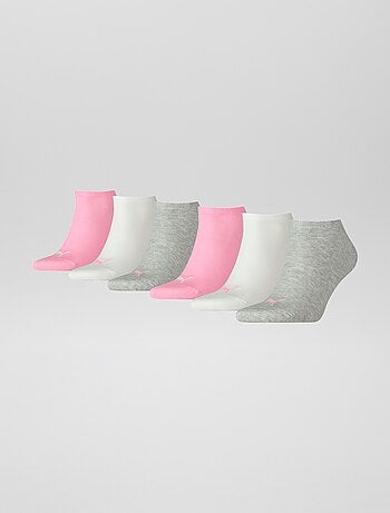 Calcetines PUMA tobilleros cortos lisos unisex, pack de 3 pares