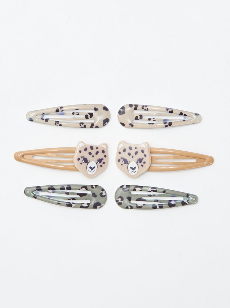 Pack de 6 pinzas clip Kaki - Kiabi