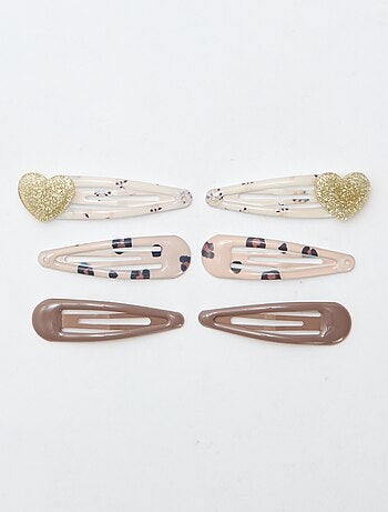 Lote de 6 pinzas clic clac