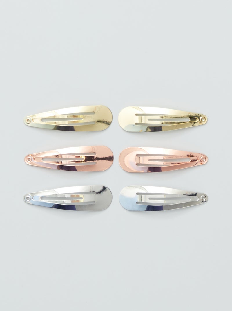 Pack de 6 pinzas para el pelo plata - Kiabi
