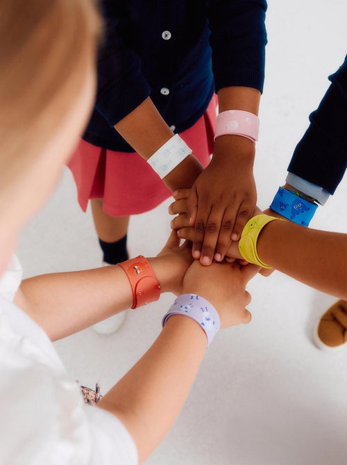 Pack de 6 pulseras slap & strap con motivo emociones - Kiabi
