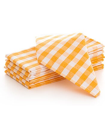 Pack de 6 servilletas vichy de algodón - gamusi