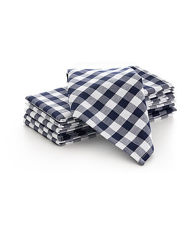 Pack de 6 servilletas vichy de algodón - gamusi