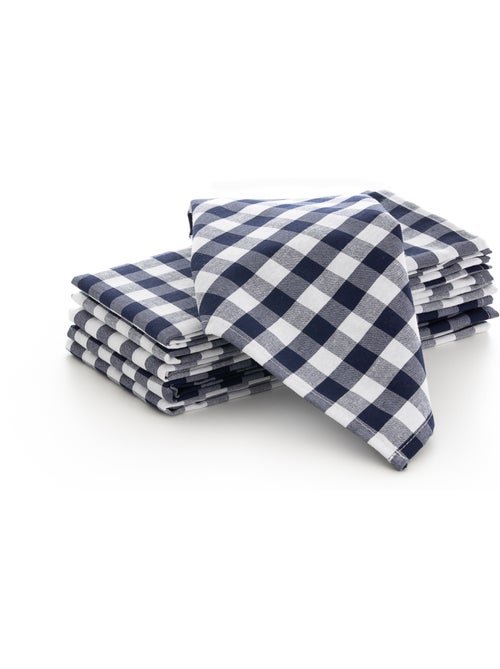 Pack de 6 servilletas vichy de algodón - gamusi - Kiabi