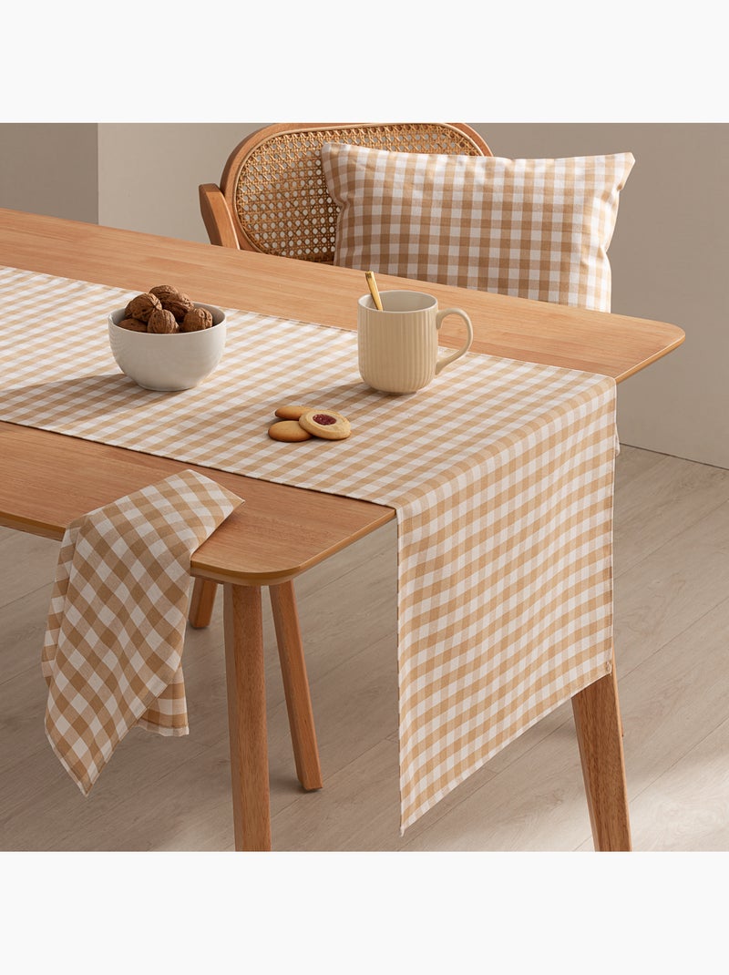 Pack de 6 servilletas vichy de algodón - gamusi Beige - Kiabi