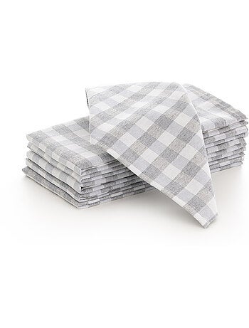 Pack de 6 servilletas vichy de algodón - gamusi