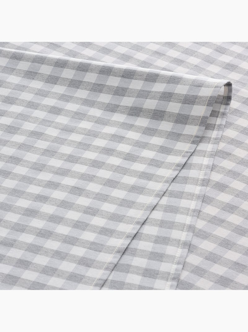 Pack de 6 servilletas vichy de algodón - gamusi Gris claro - Kiabi