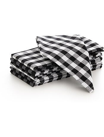 Pack de 6 servilletas vichy de algodón - gamusi
