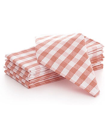 Pack de 6 servilletas vichy de algodón - gamusi
