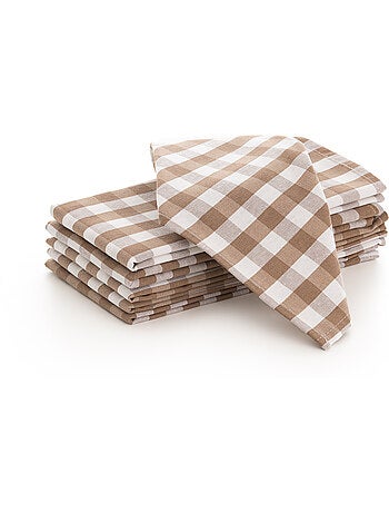 Pack de 6 servilletas vichy de algodón - gamusi