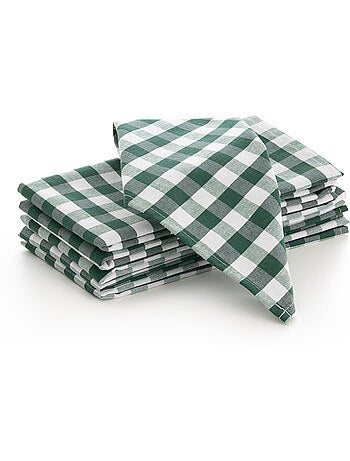Pack de 6 servilletas vichy de algodón - gamusi