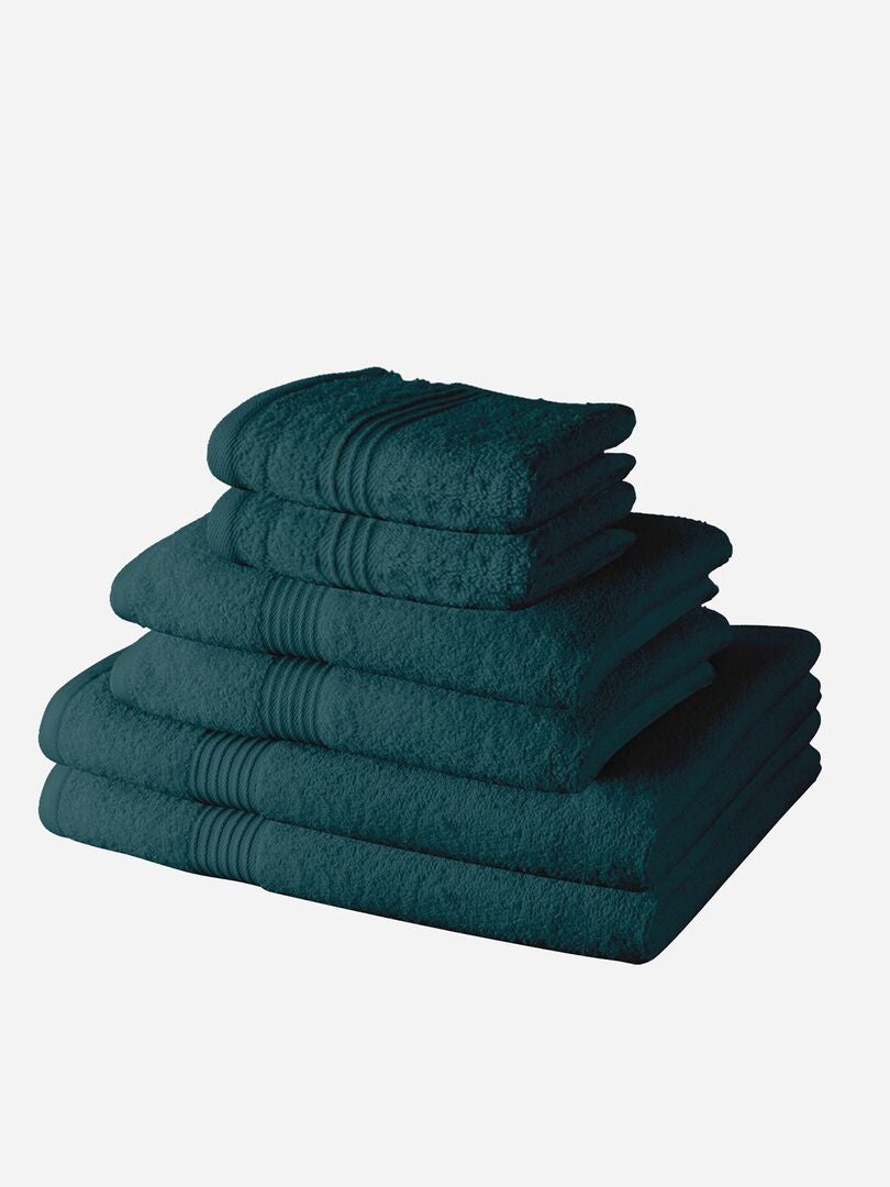 Pack de 6 toallas pequeñas + toallas grandes PAVO REAL - Kiabi