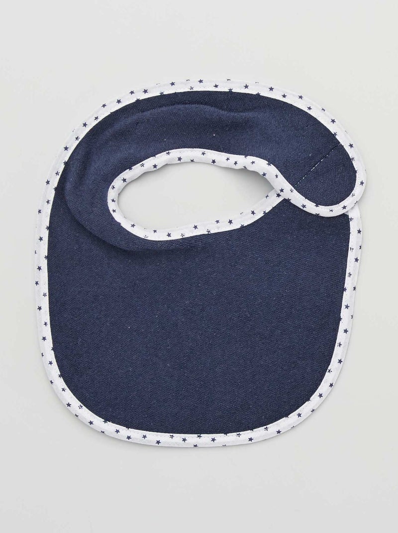 Pack de 7 baberos de rizo con velcro azul - Kiabi