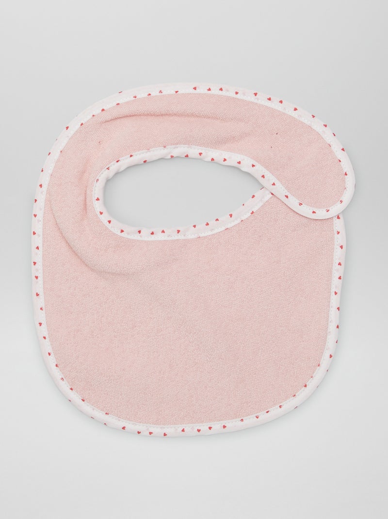 Pack de 7 baberos de rizo con velcro BLANCO - Kiabi