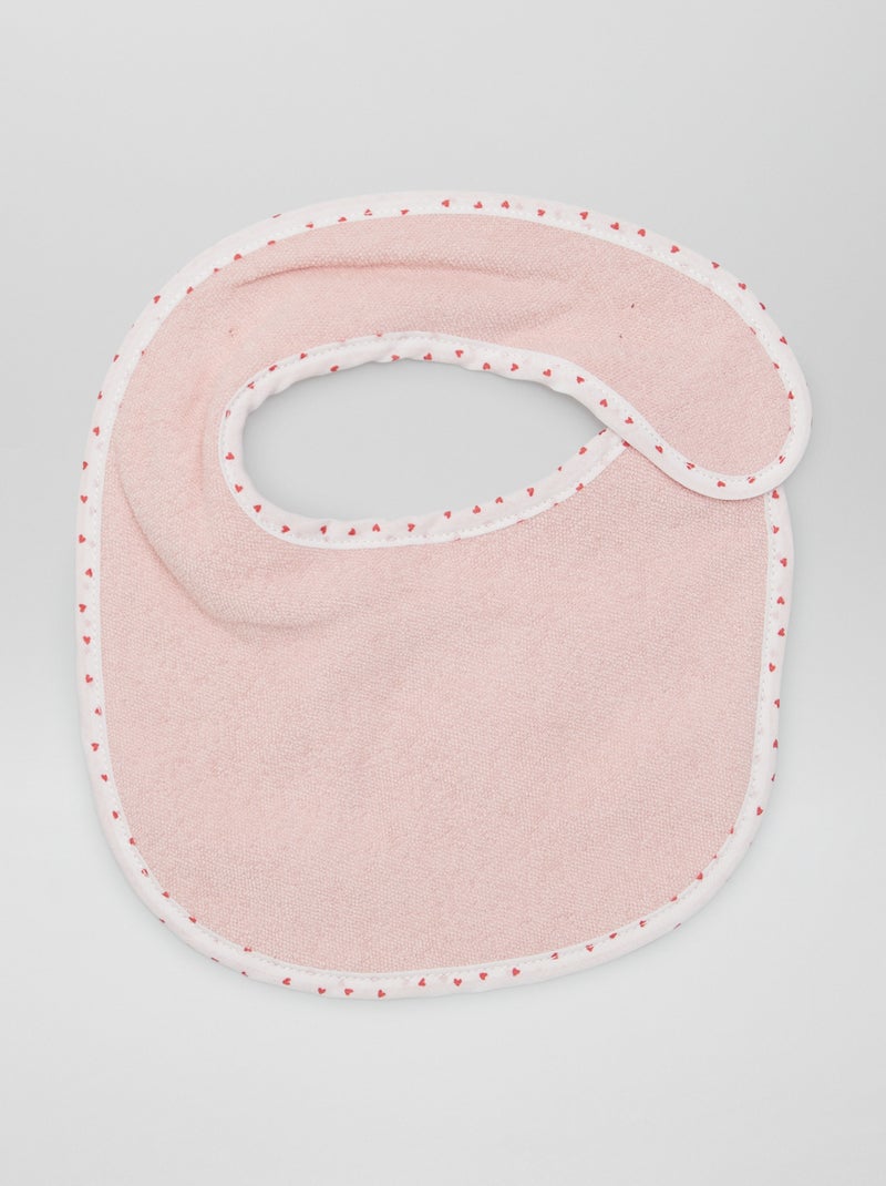 Pack de 7 baberos de rizo con velcro BLANCO - Kiabi