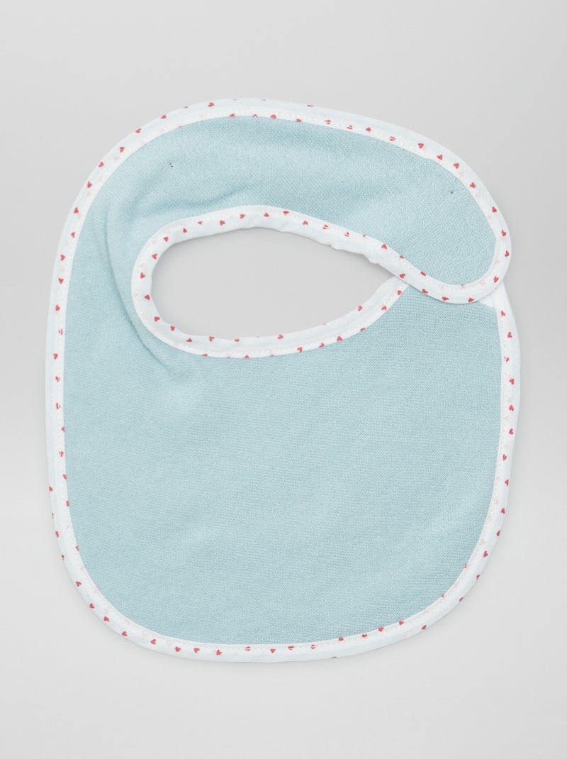 Pack de 7 baberos de rizo con velcro BLANCO - Kiabi