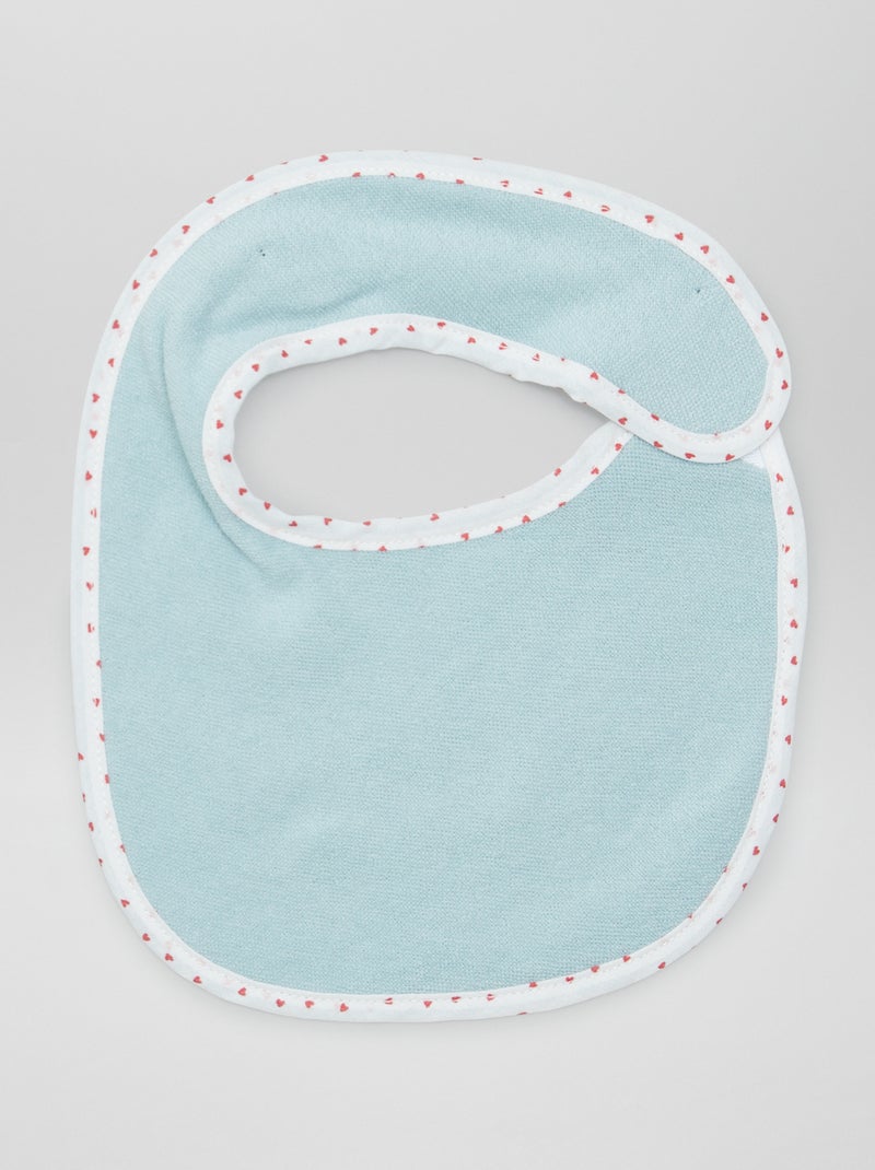 Pack de 7 baberos de rizo con velcro BLANCO - Kiabi