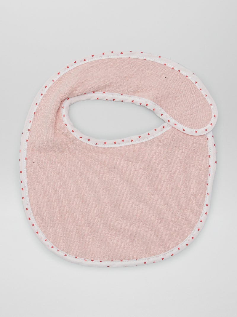 Pack de 7 baberos de rizo con velcro BLANCO - Kiabi