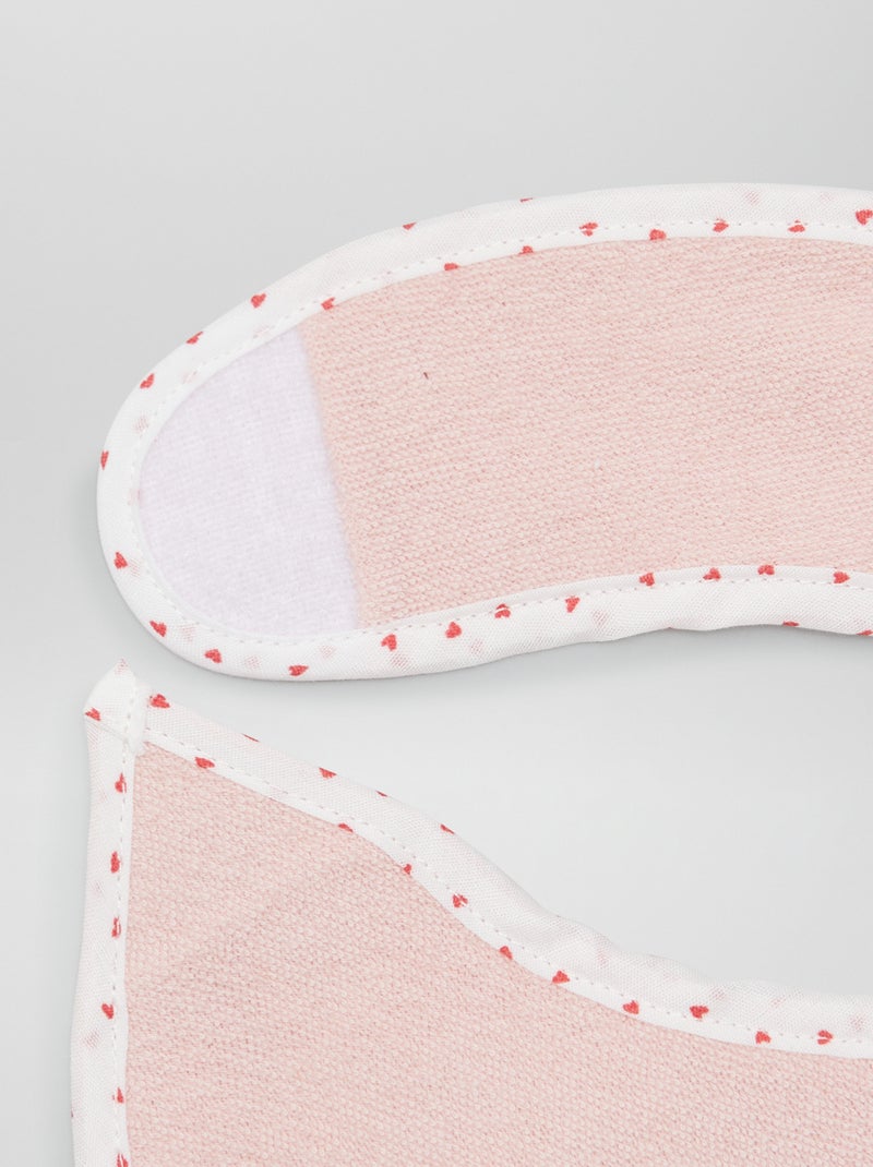 Pack de 7 baberos de rizo con velcro BLANCO - Kiabi