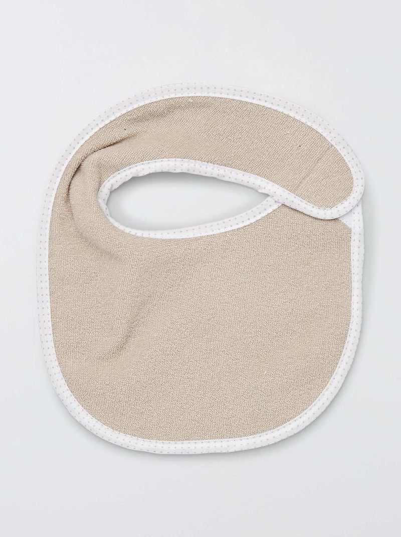 Pack de 7 baberos de rizo con velcro MARRON - Kiabi