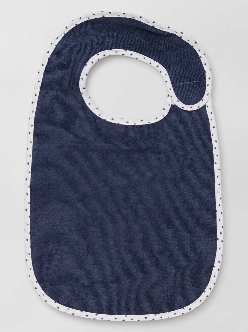 Pack de 7 baberos de rizo forrados azul - Kiabi