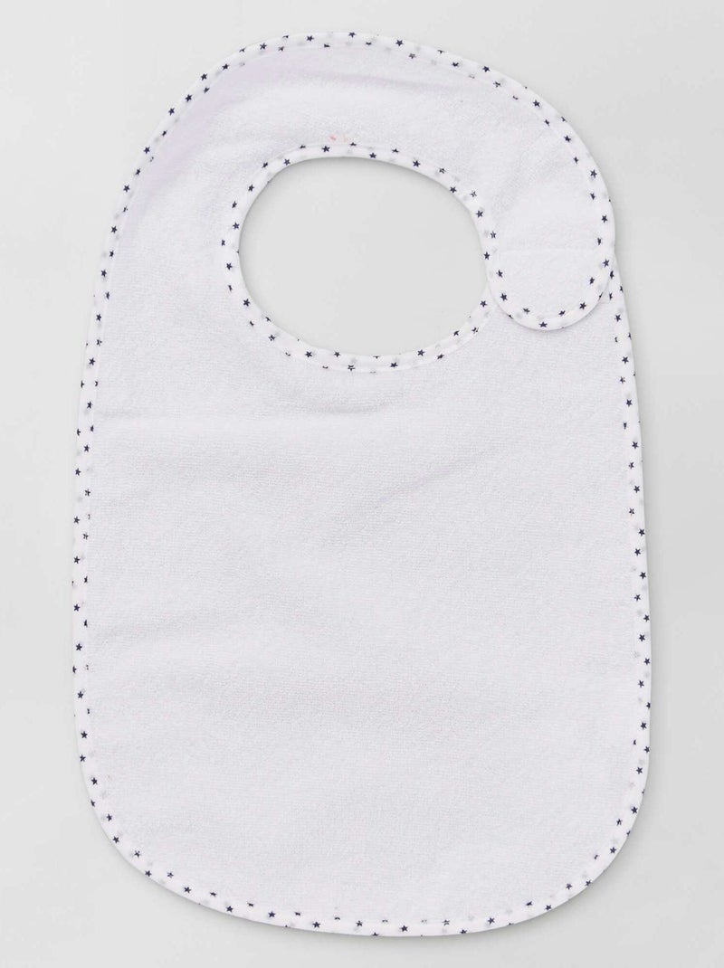 Pack de 7 baberos de rizo forrados azul - Kiabi