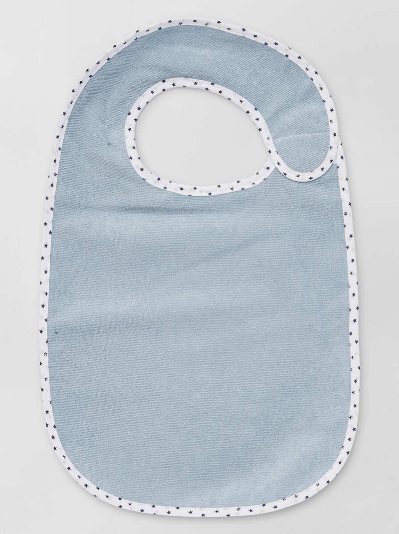 Pack de 7 baberos de rizo forrados azul - Kiabi