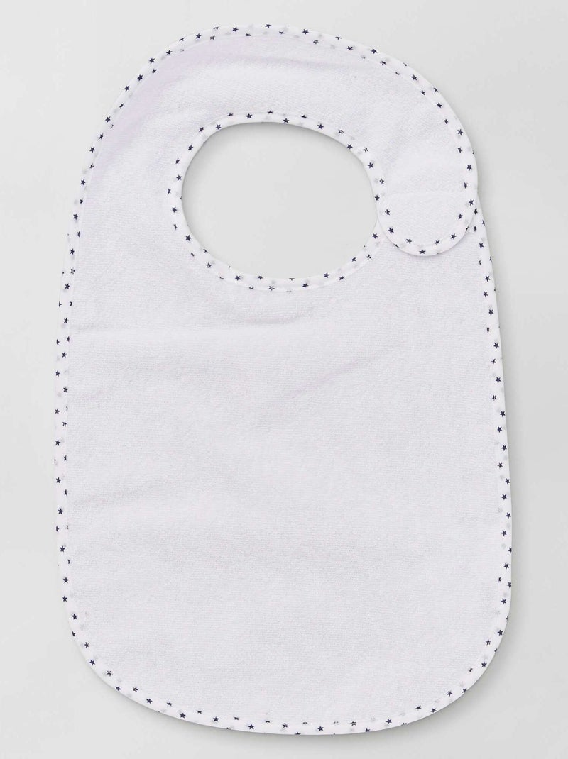 Pack de 7 baberos de rizo forrados azul - Kiabi