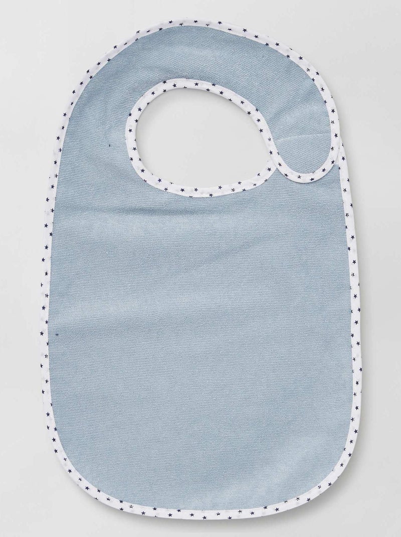 Pack de 7 baberos de rizo forrados azul - Kiabi