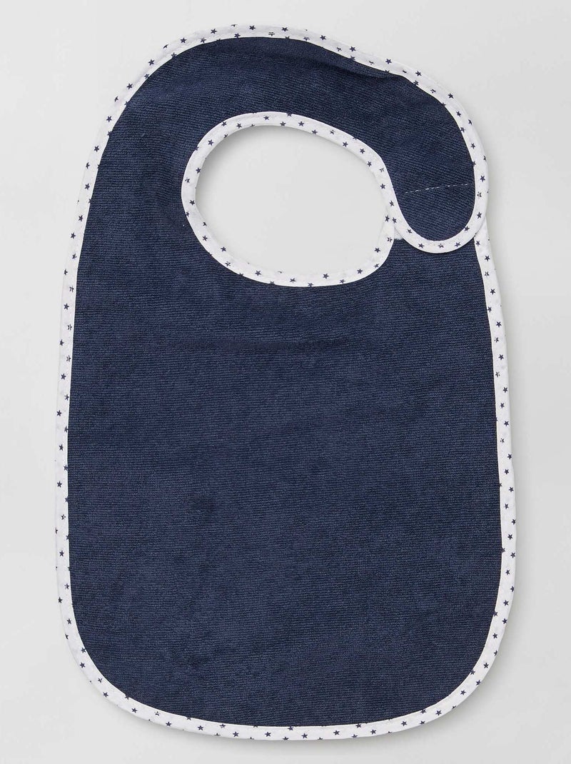 Pack de 7 baberos de rizo forrados azul - Kiabi