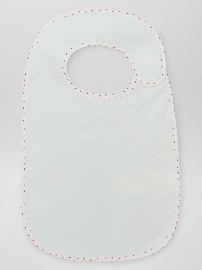 Pack de 7 baberos de rizo forrados BLANCO - Kiabi