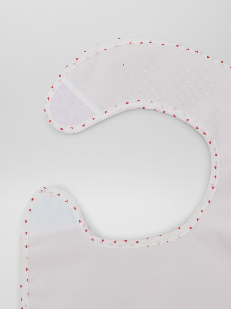 Pack de 7 baberos de rizo forrados BLANCO - Kiabi