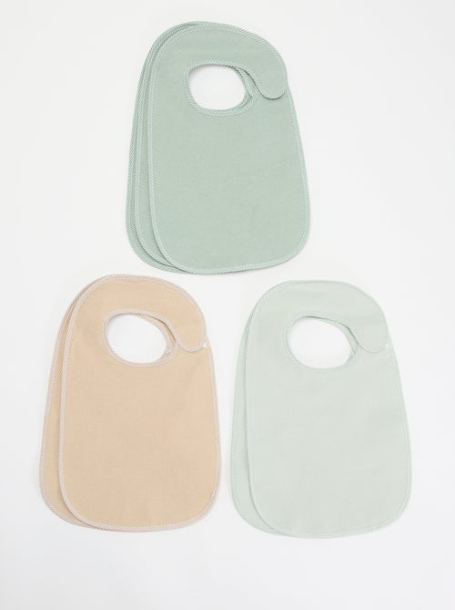 Pack de 7 baberos de rizo forrados - Kiabi Pack de 7 baberos de rizo forrados - Kiabi