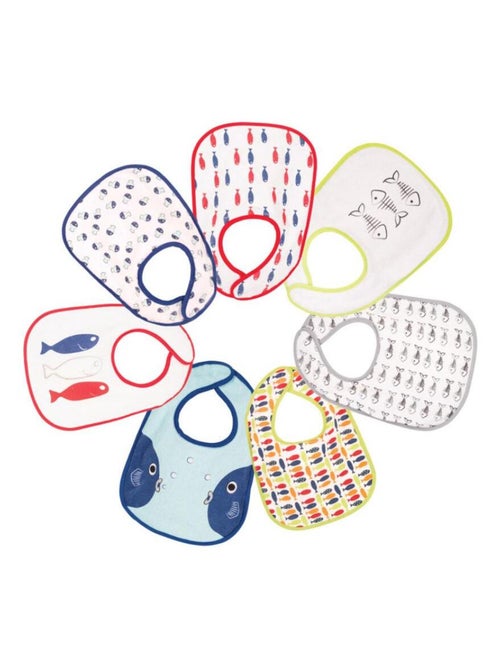Pack de 7 baberos para bebé - Kiabi