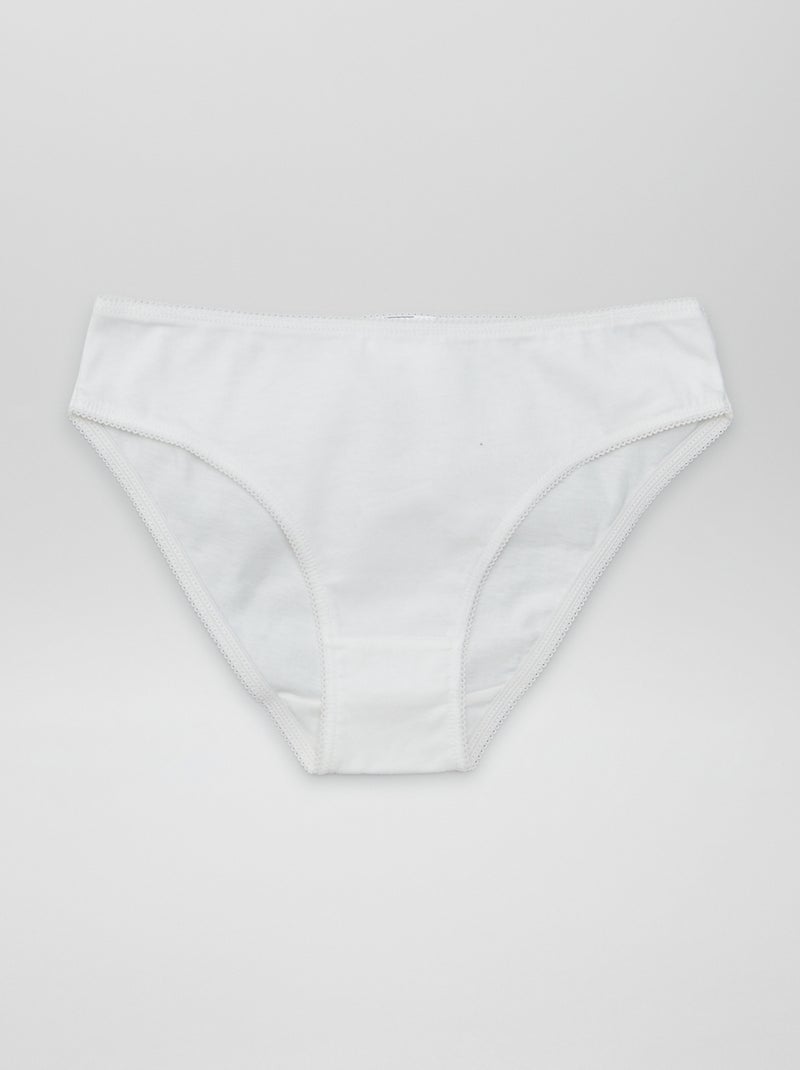 Pack de 7 bragas lisas AZUL - Kiabi