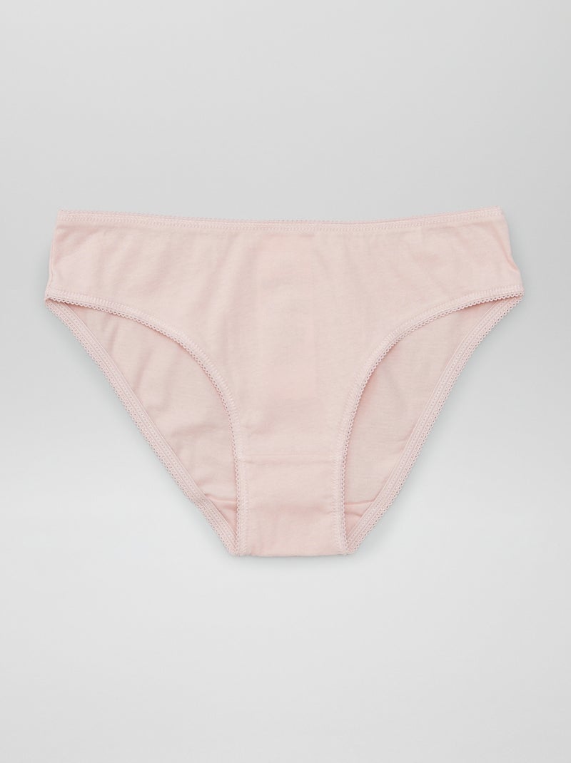 Pack de 7 bragas lisas AZUL - Kiabi