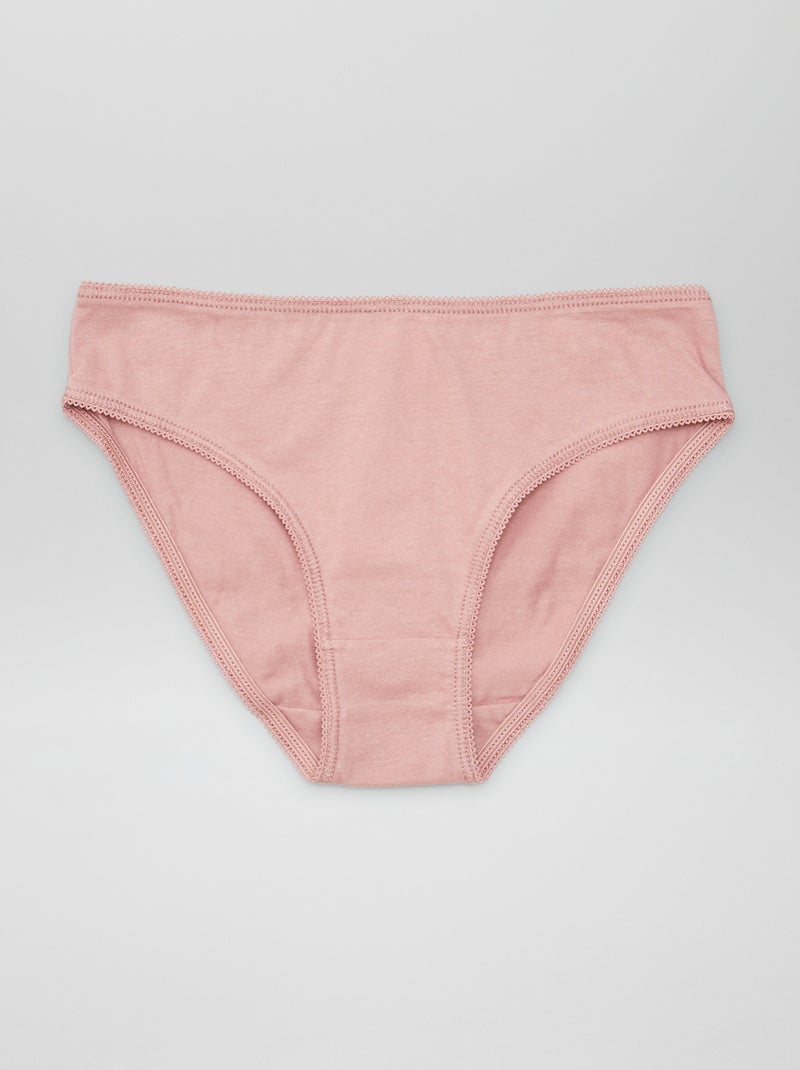 Pack de 7 bragas lisas AZUL - Kiabi