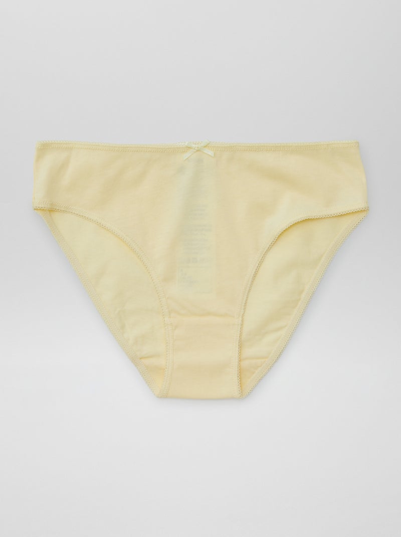 Pack de 7 braguitas AMARILLO - Kiabi