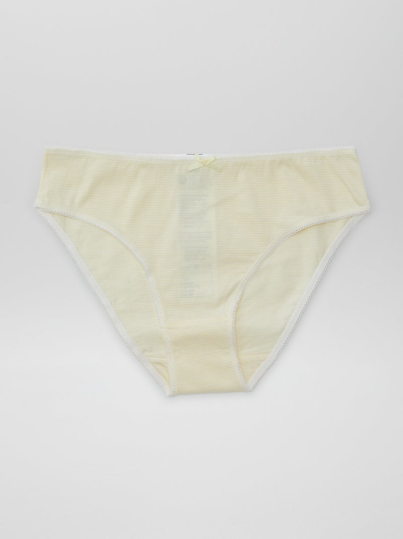 Pack de 7 braguitas AMARILLO - Kiabi