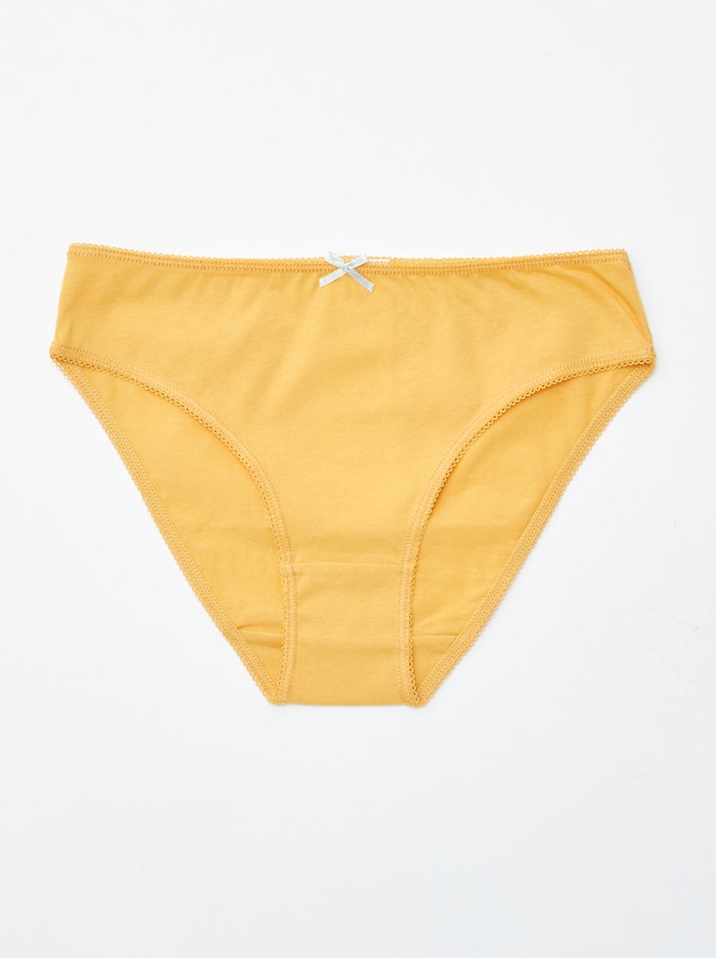 Pack de 7 braguitas Amarillo - Kiabi