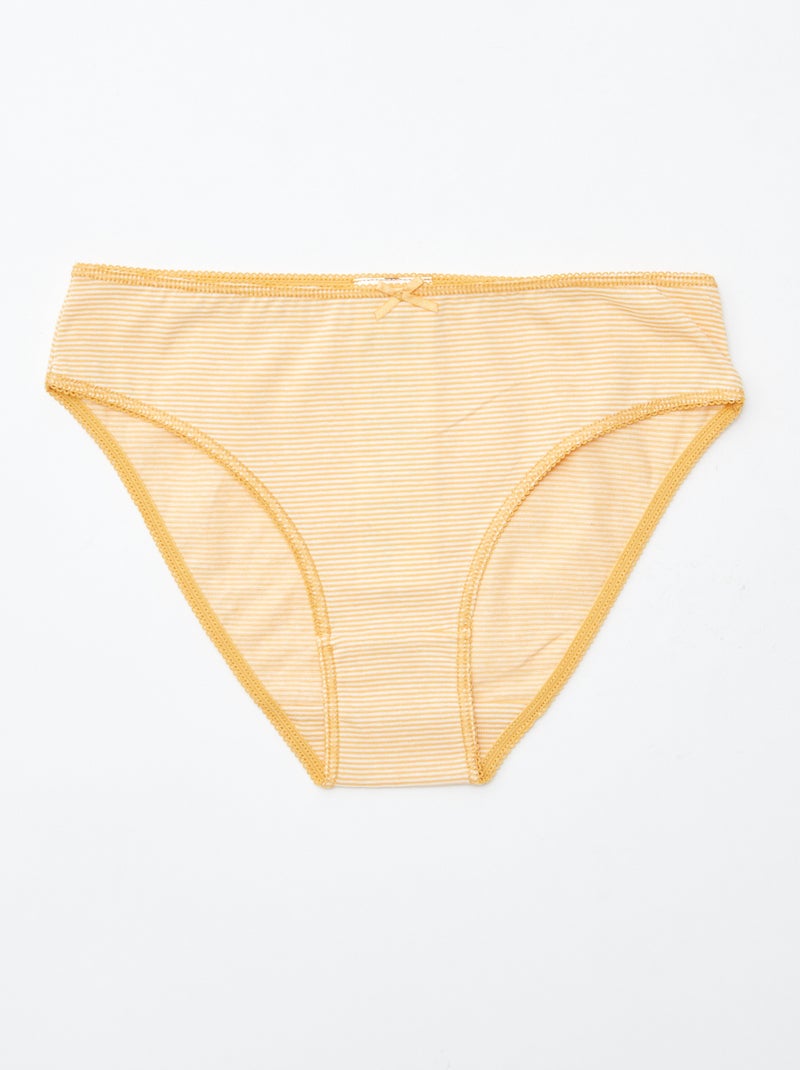 Pack de 7 braguitas Amarillo - Kiabi