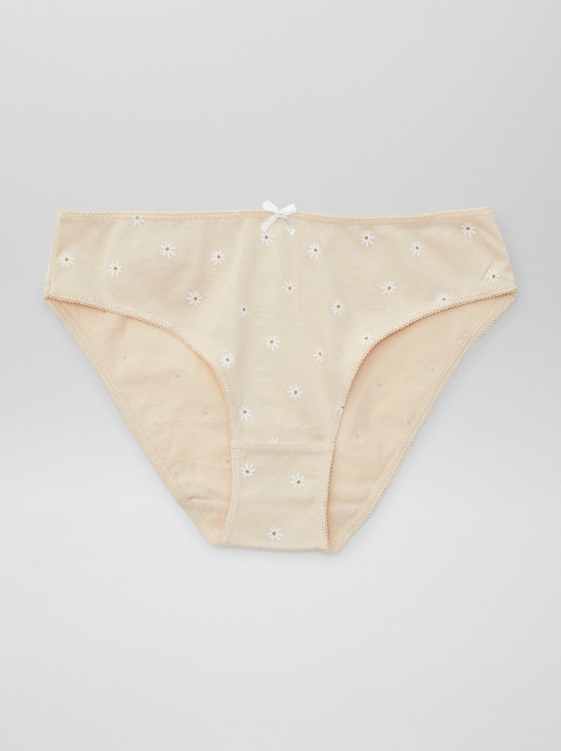 Pack de 7 braguitas BEIGE - Kiabi