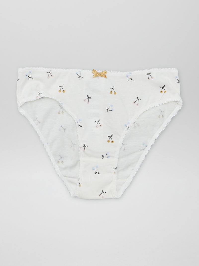 Pack de 7 braguitas BLANCO - Kiabi