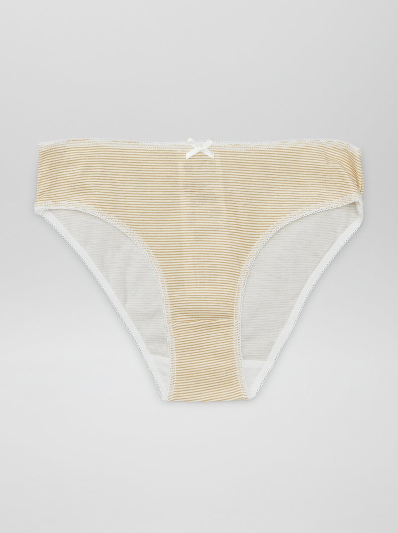 Pack de 7 braguitas BLANCO - Kiabi